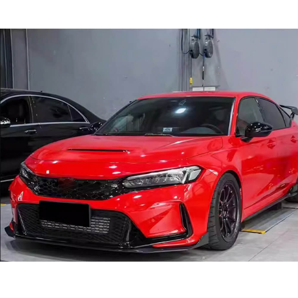 Honda Civic TYPE R Hatchback 4-Door 2023+ Front Bumper Lip Carbon Fiber-Ahacarbon