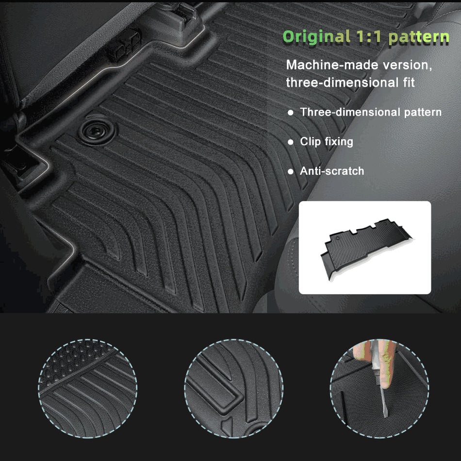 For Honda Odyssey 2018-2023 Car Floor Mats All-Weather TPE Rubber Floor Mats Black