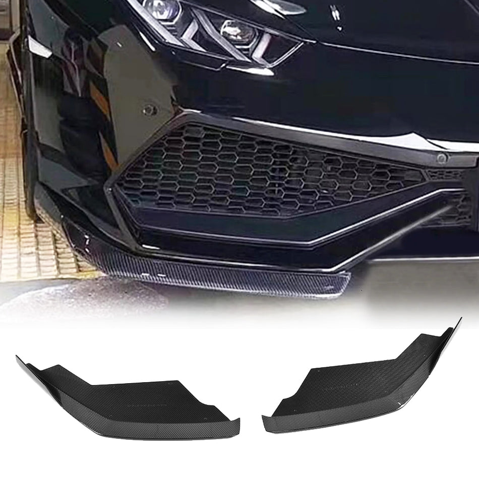 For Lamborghini Huracan 14-18 Carbon Fiber Front Bumper Splitter Cupwing Winglets Vent Flaps