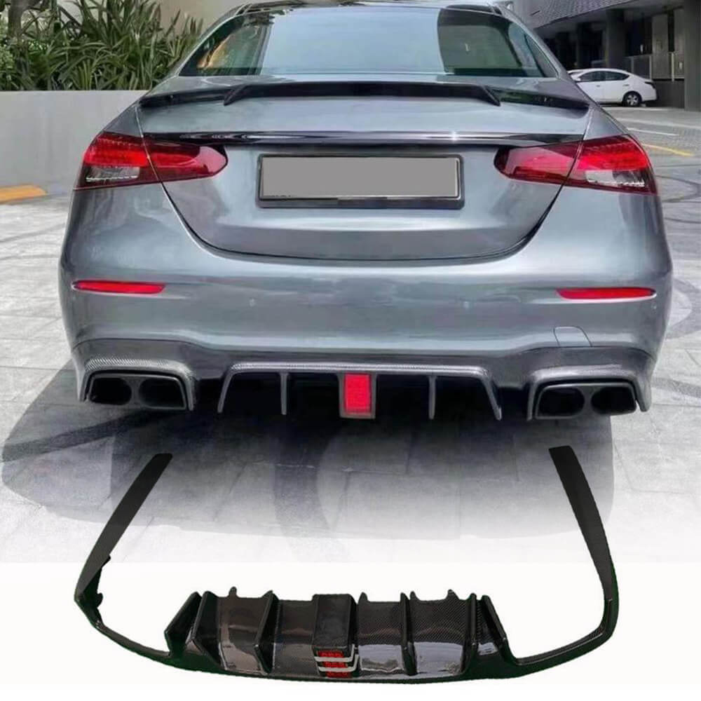 Benz Rear Mercedes Benz W213 E63 S AMG Carbon Fiber Rear Bumper Diffuser Lip ...