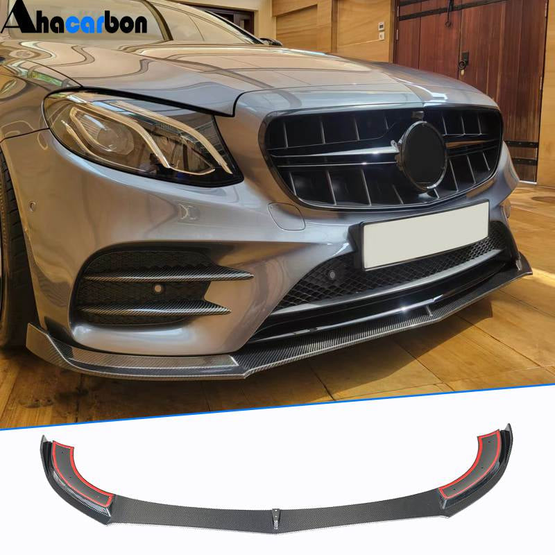 Mercedes Benz W213 E300 E400 E43 Carbon Fiber Front Bumper Lip Spoiler