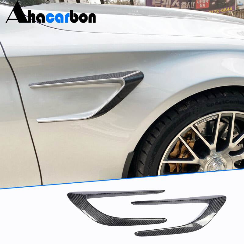 For Mercedes Benz (W205) C205 A205 C63 AMG Pre-facelift Carbon Fiber Front Side Air Fender Vents Trims