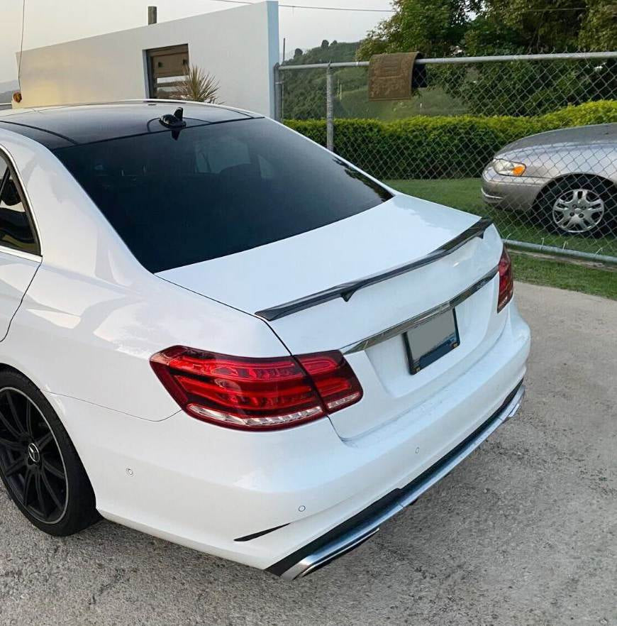 Mercedes Benz W212 Carbon Fiber Rear Spoiler | Custom, Factory – Ahacarbon