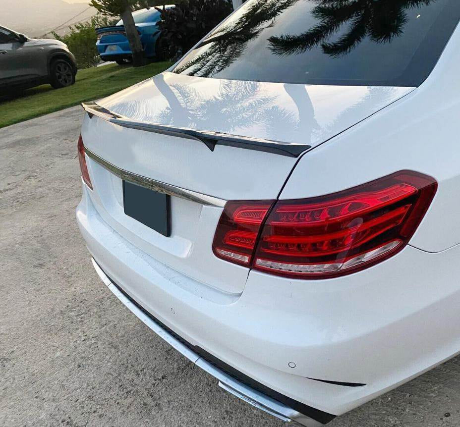 Mercedes Benz W212 Carbon Fiber Rear Spoiler | Custom, Factory – Ahacarbon
