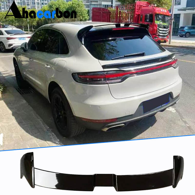 For Porsche Macan 95B SUV 2014-2020 Gloss Black Rear Roof Spoiler Window Wing Lip