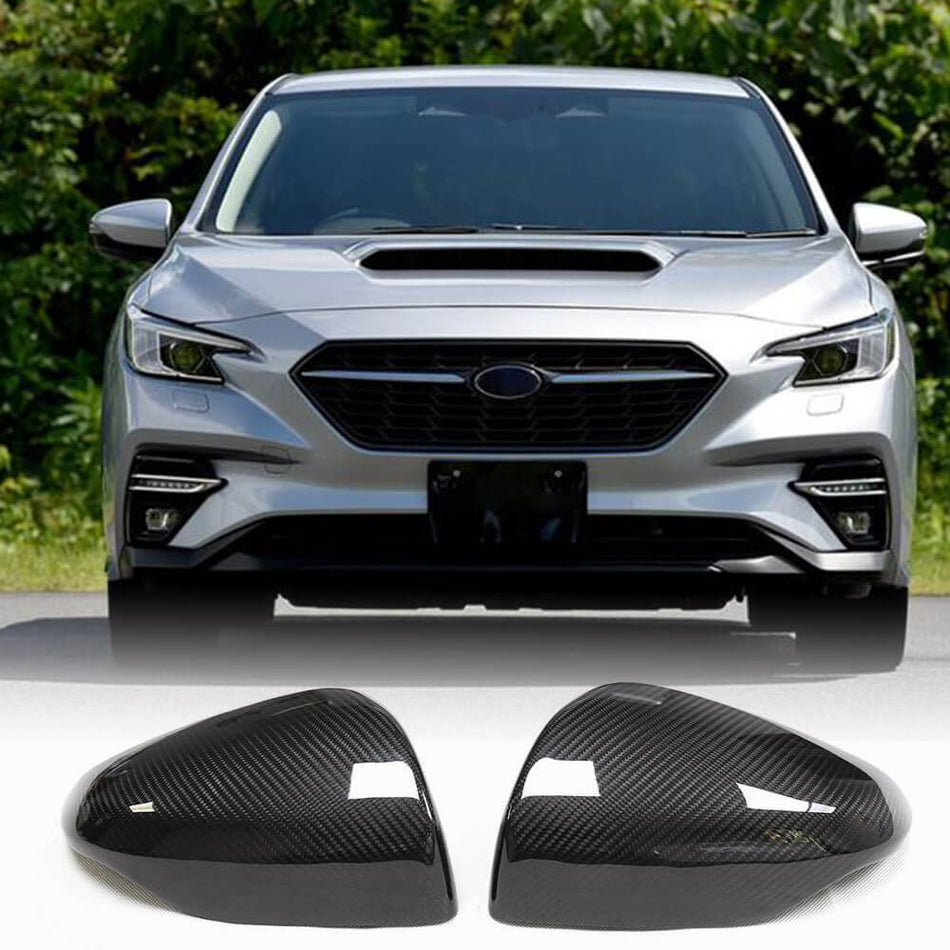 For Subaru Levogr/Wrx 20-23 Dry Carbon Fiber Add-on Side Mirror Cover Caps Pair