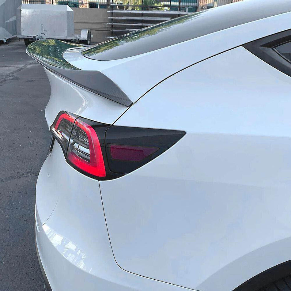 For Tesla Model Y Carbon Fiber Rear Trunk Spoiler Boot Wing Lip Car Spoiler