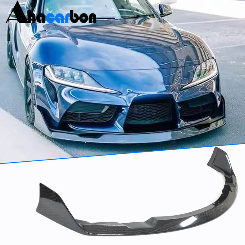 For Toyota Supra GR A90 MK5 Coupe 2022-2024 Carbon Fiber Front Bumper Lip Spoiler Wide Body Kit