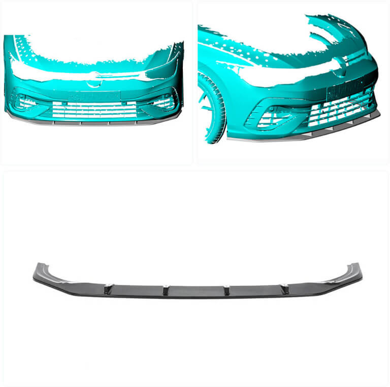 Volkswagen VW Golf 8 MK8 R Carbon Fiber Front Bumper Lip Side Skirts ...