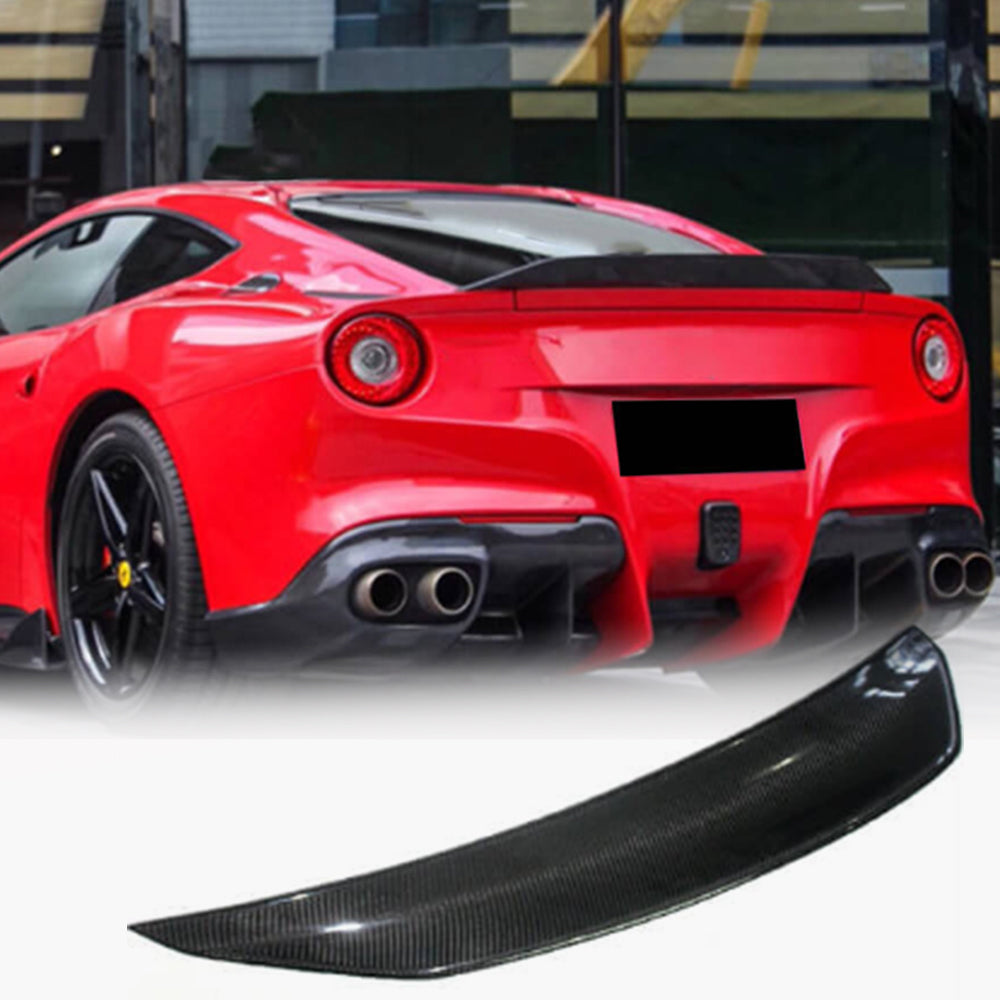 Ferrari F12 Berlinetta Coupe 2013-2017 Rear Trunk Spoiler Carbon Fiber-Ahacarbon