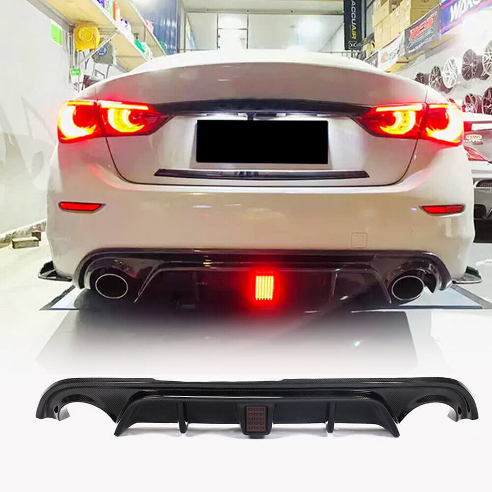Infiniti Q50 Carbon Fiber Rear Diffuser Valance Lip | Exterior Mods