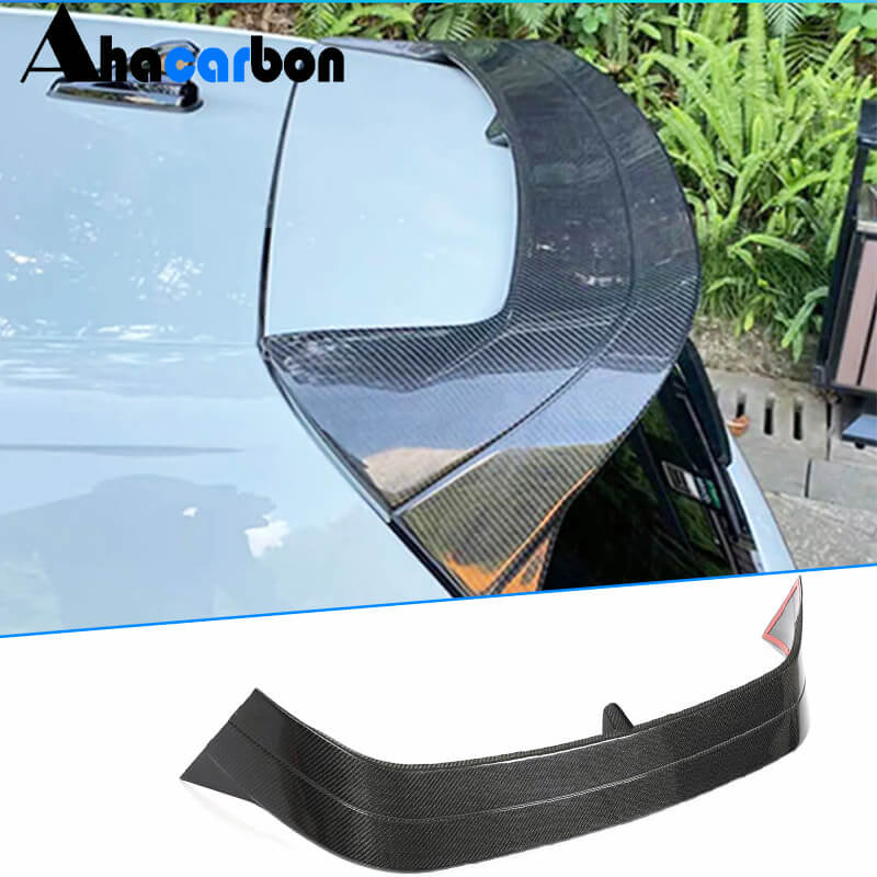 For Volkswagen VW Golf 8 MK8 GTI R Carbon Fiber Rear Roof Spoiler Window Wing Lip