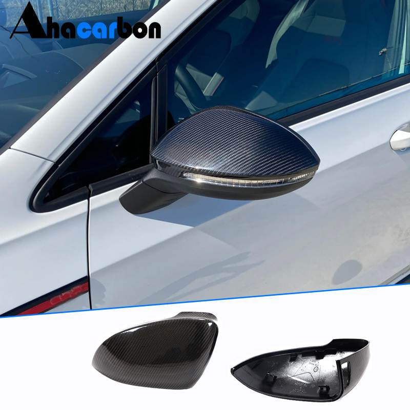 For Volkswagen VW Golf 8 MK8 GTI R Rline Carbon Fiber Side Mirror Cover Caps Replacement Style