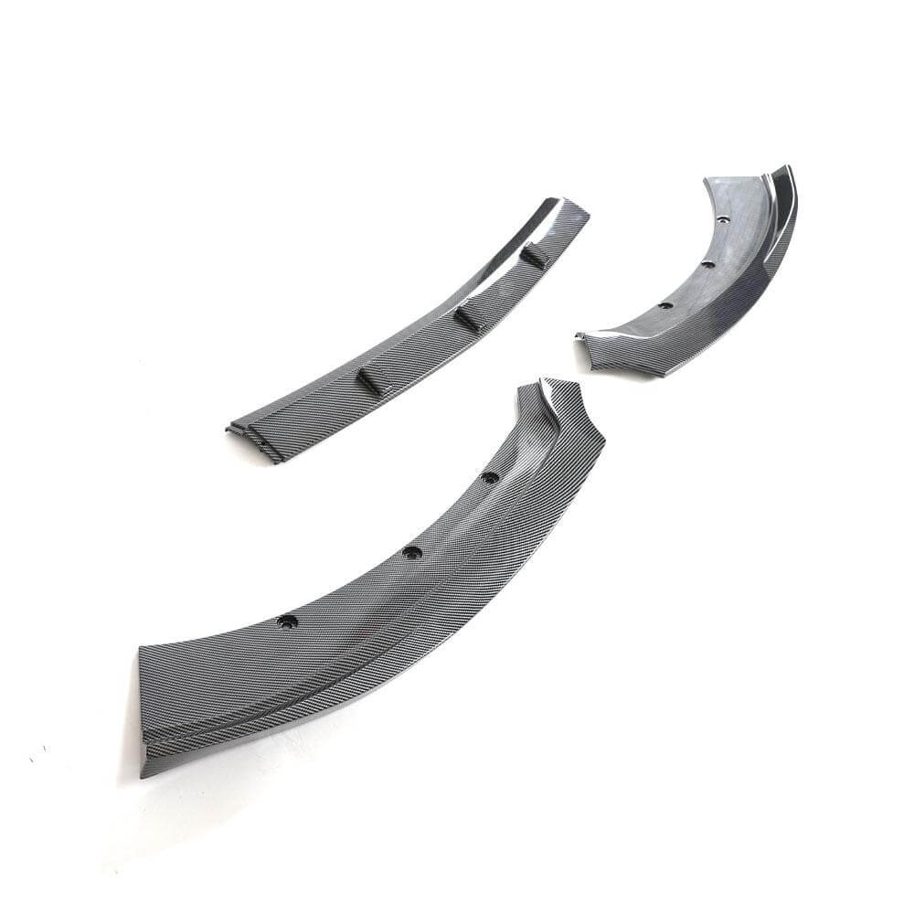 Ford Mustang 2015-2017 Carbon Fiber Pattern Front Bumper Lip ABS 3PCS-Ahacarbon