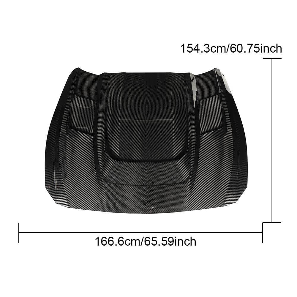 DryCarbonFiberEngineBonnetHood CoverforFordMustangGTS65020242025-Ahacarbon
