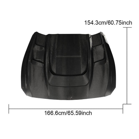 DryCarbonFiberEngineBonnetHood CoverforFordMustangGTS65020242025-Ahacarbon