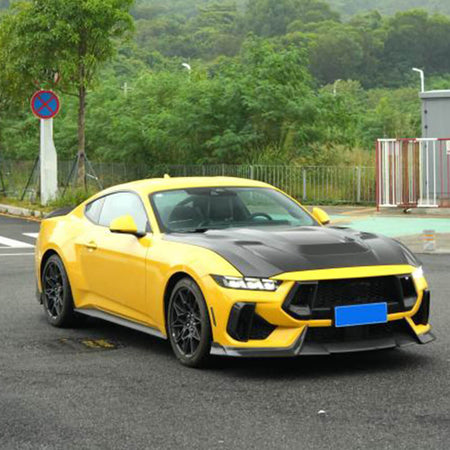 DryCarbonFiberEngineBonnetHood CoverforFordMustangGTS65020242025-Ahacarbon