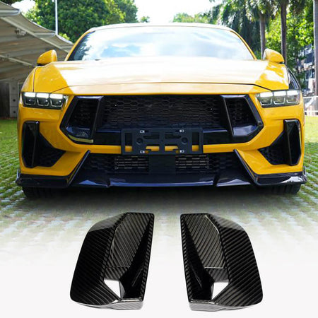 DryCarbonFiberFrontAirIntakeCovers forFordMustangGTS65020242025-Ahacarbon