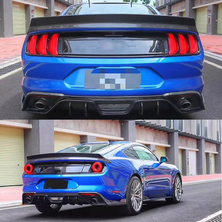 Ford Mustang S650 2018-2024 Carbon Fiber Rear Bumper Diffuser Lip-Ahacarbon