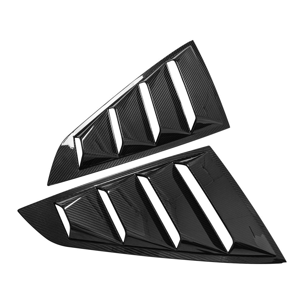 Ford Mustang S650 2024 2025 Rear Triangular Window Scoop Louver Fender Vents Dry Carbon Fiber-Ahacarbon