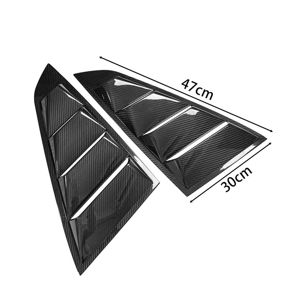 Ford Mustang S650 2024 2025 Rear Triangular Window Scoop Louver Fender Vents Dry Carbon Fiber-Ahacarbon