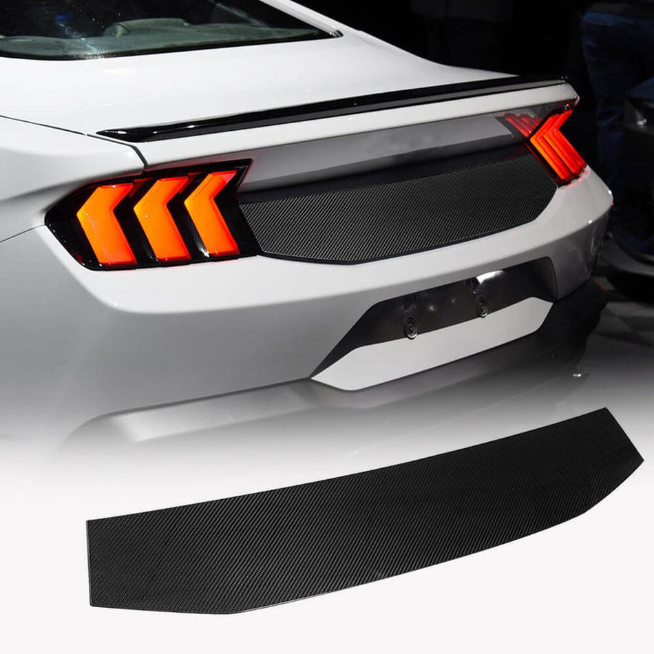 For Ford Mustang S650 2024 Dry Carbon Fiber Rear Deck Trunk Panel Rear Tailgate Cover Panel