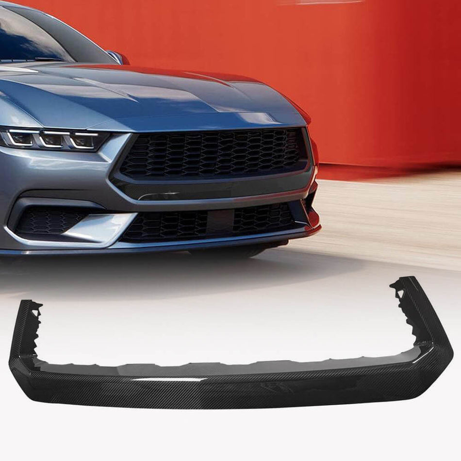 ﻿  For Ford Mustang S650 2024 Dry Carbon Fiber Front Grille Frame Outline Cover Trim