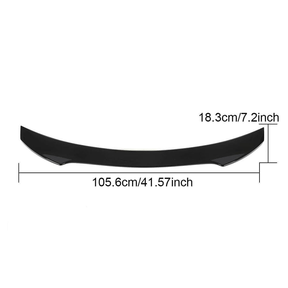 For Honda Civic 10th EX LX Sport Hatchback 4-Door 2016-2019 Glossy Black Rear Trunk Spoiler Boot Wing Lip