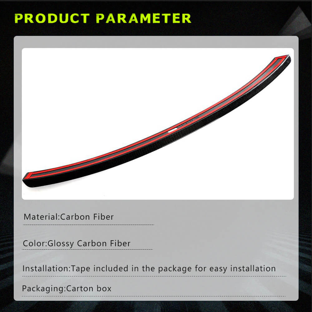 Real Carbon REAR ROOF panel overlay trim Fit Honda Civic Type R FK8 2017 2018 2019 2020 main image 0