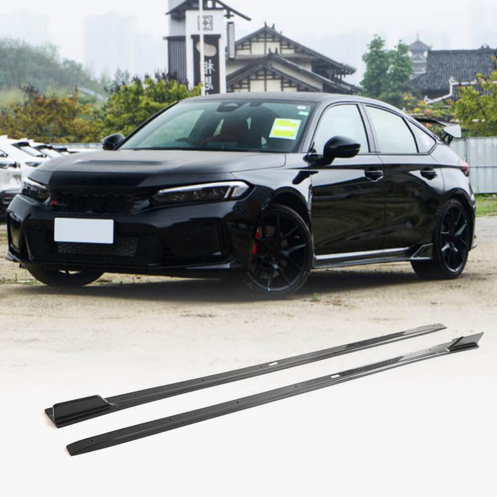 For Honda Civic TYPE R Carbon Fiber Side Skirts Extension | Exterior Mods
