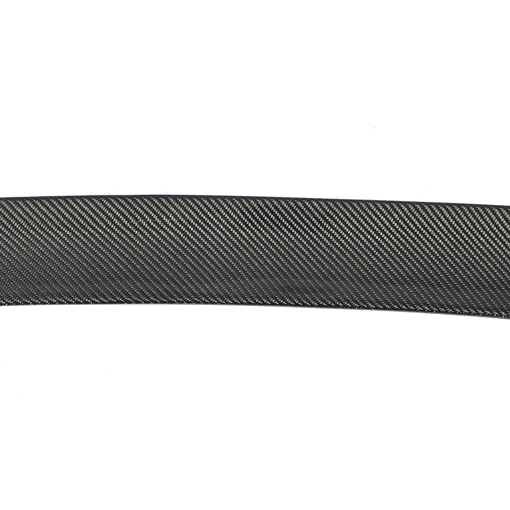 BMW G30 rear spoiler 3K carbon fiber weave close up