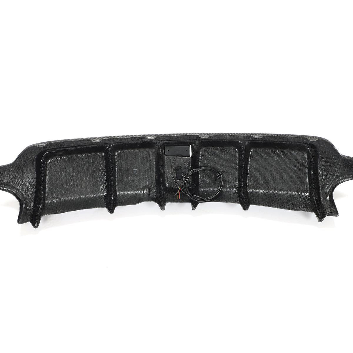BMW 4 Series carbon fiber rear diffuser backside LED wiring detail
