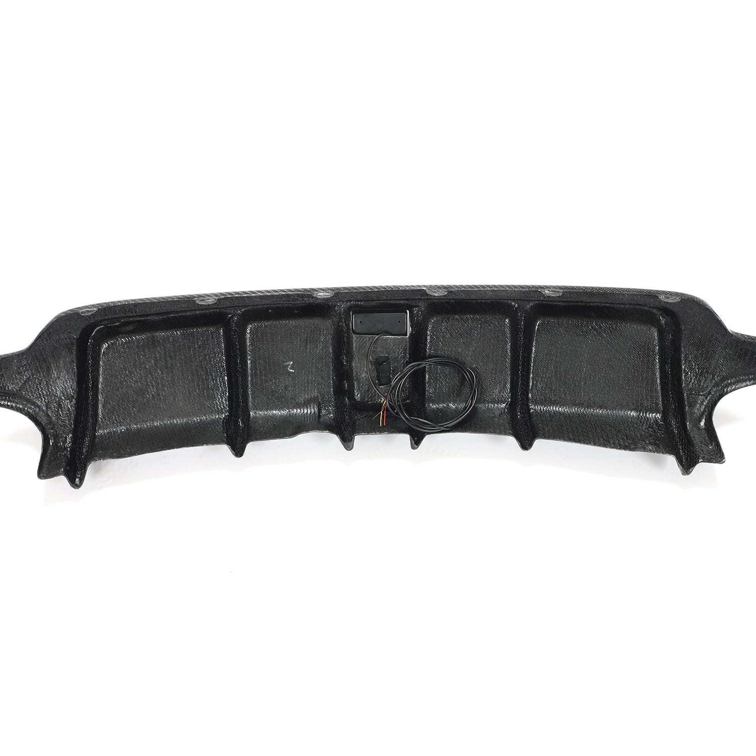 BMW 4 Series carbon fiber rear diffuser backside LED wiring detail
