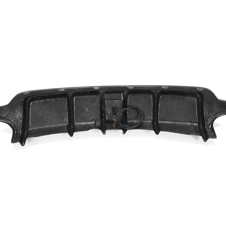 BMW 4 Series carbon fiber rear diffuser backside LED wiring detail