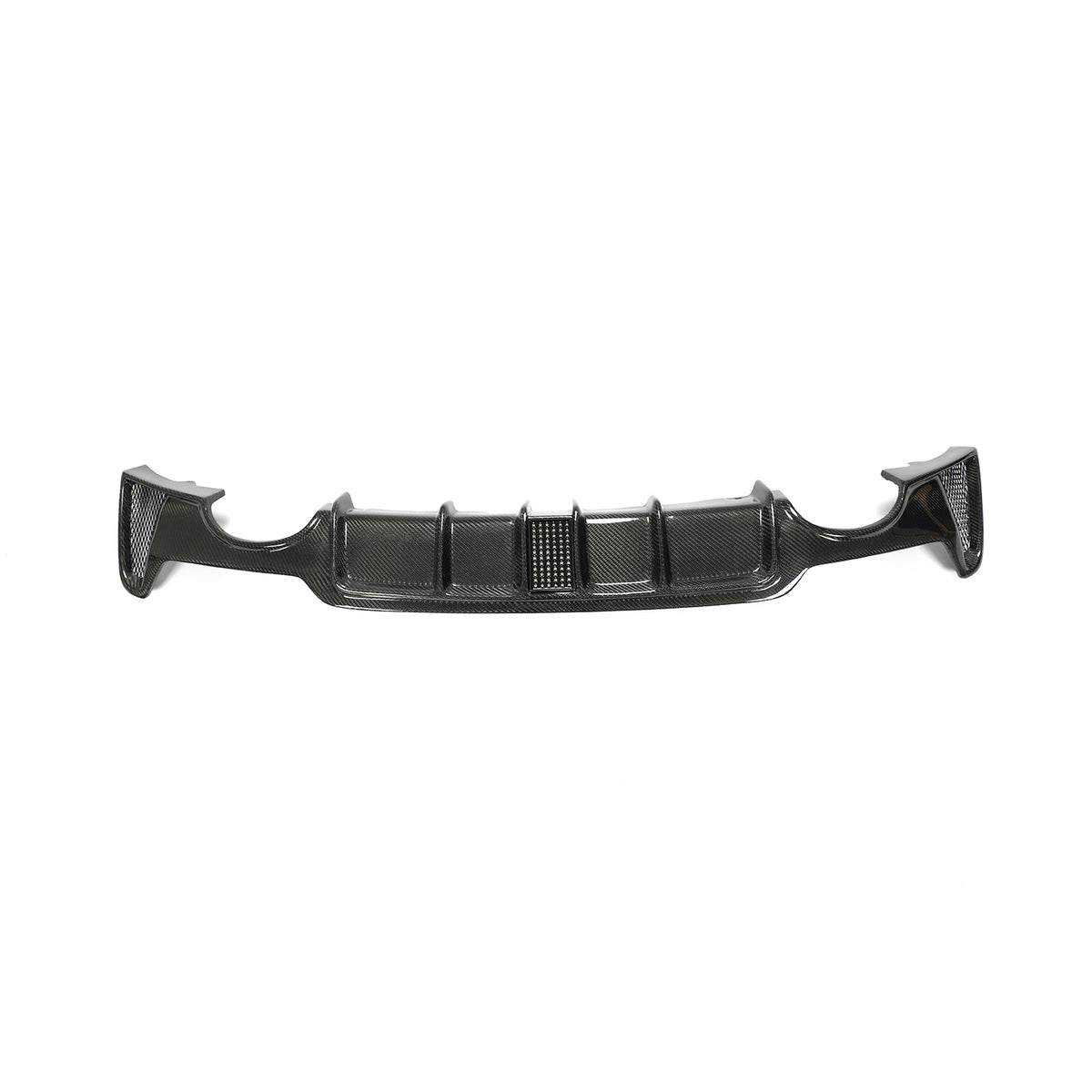 BMW F32 F33 F36 M Sport carbon fiber rear diffuser front view 2