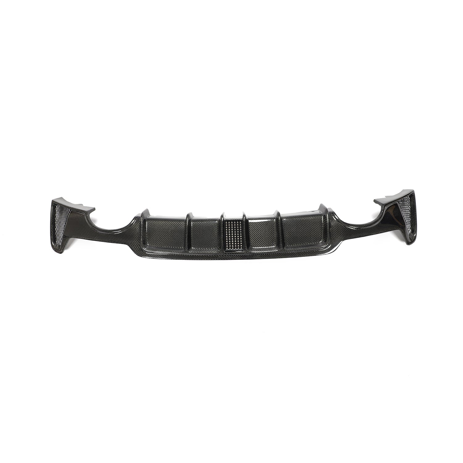 BMW F32 F33 F36 M Sport carbon fiber rear diffuser front view 2