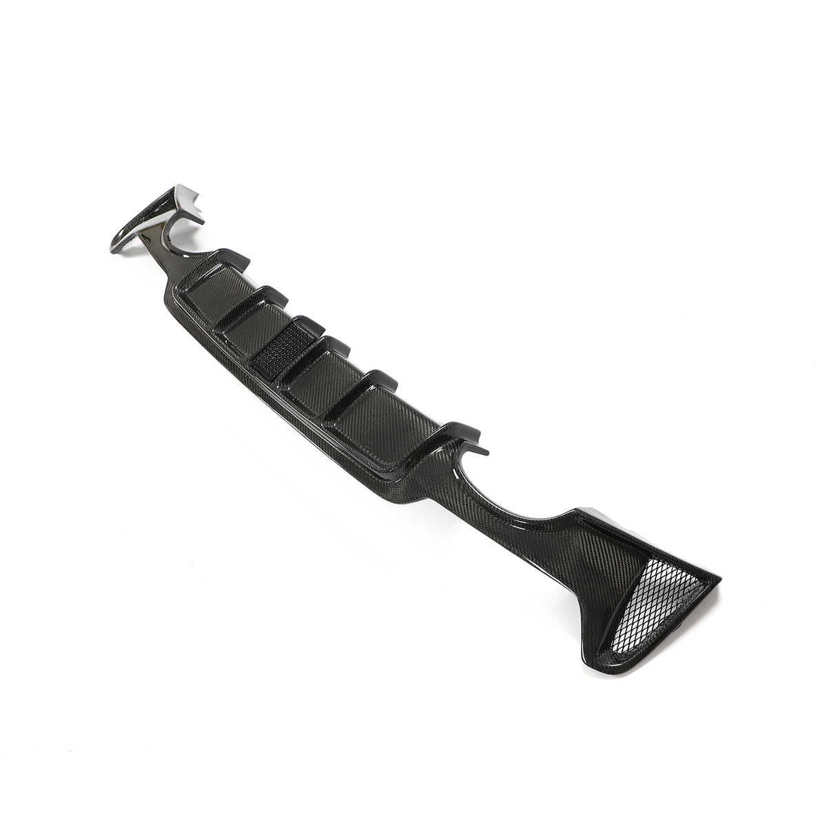 BMW 4 Series F32 F33 F36 carbon fiber rear diffuser angled product view