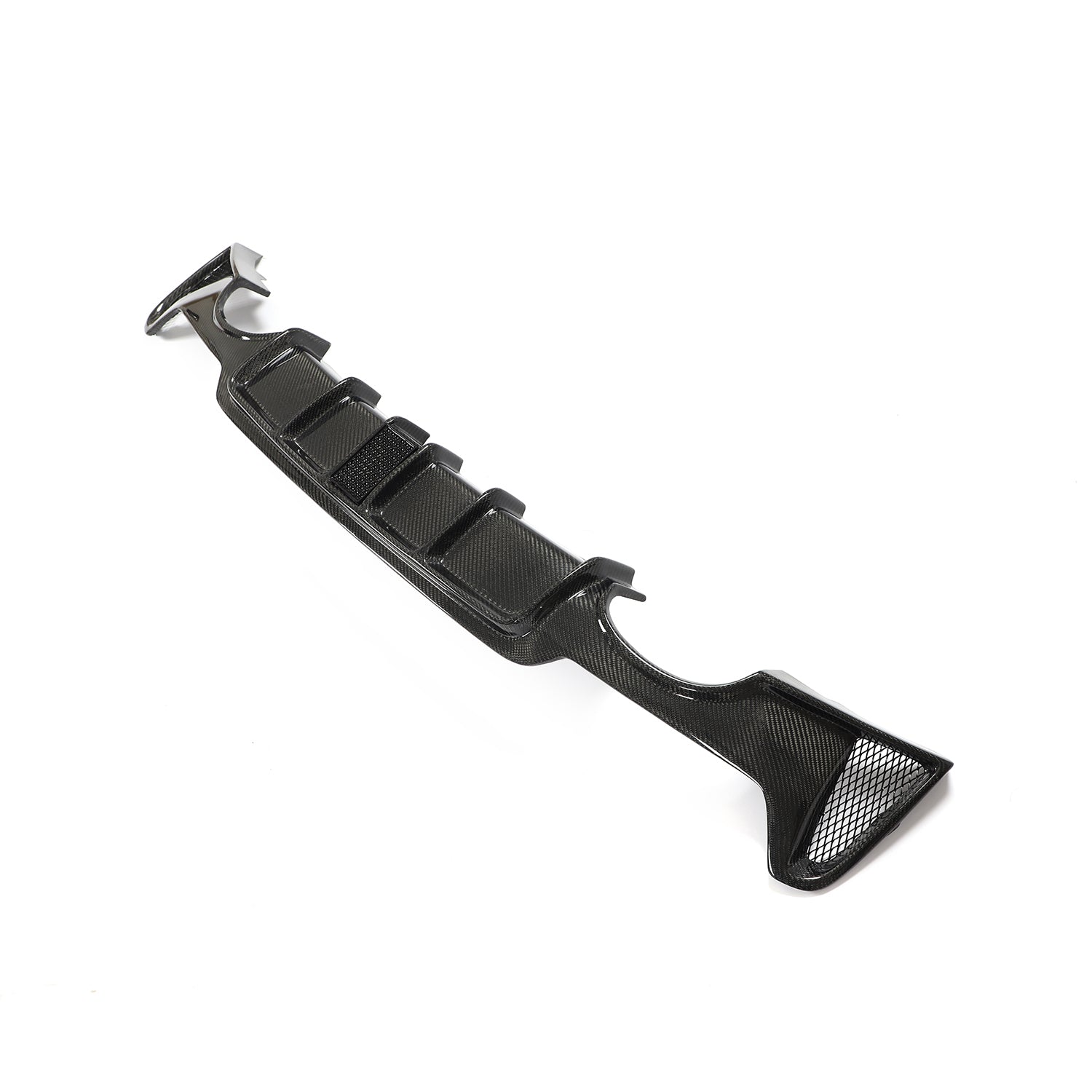 BMW 4 Series F32 F33 F36 carbon fiber rear diffuser angled product view