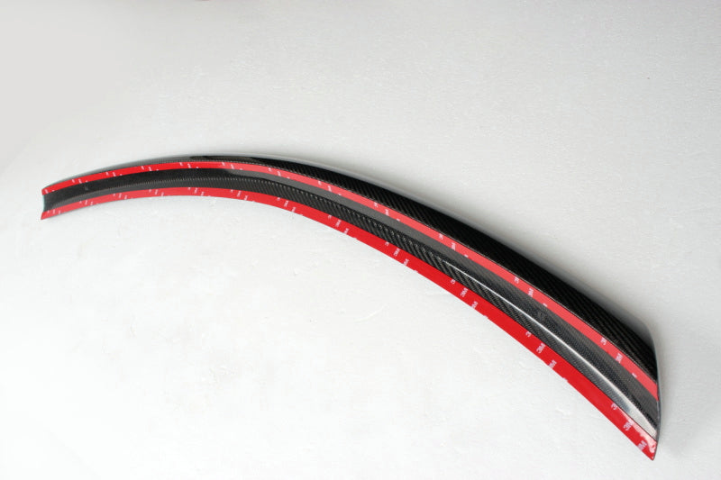 Mercedes W204 rear trunk spoiler tape installation backside detail