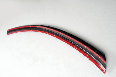 Mercedes W204 rear trunk spoiler tape installation backside detail
