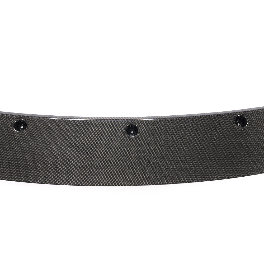 Tesla Model Y carbon fiber front lip mounting hole detail