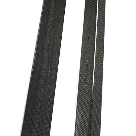 BMW F10 carbon fiber side skirt gloss 3K twill weave detail