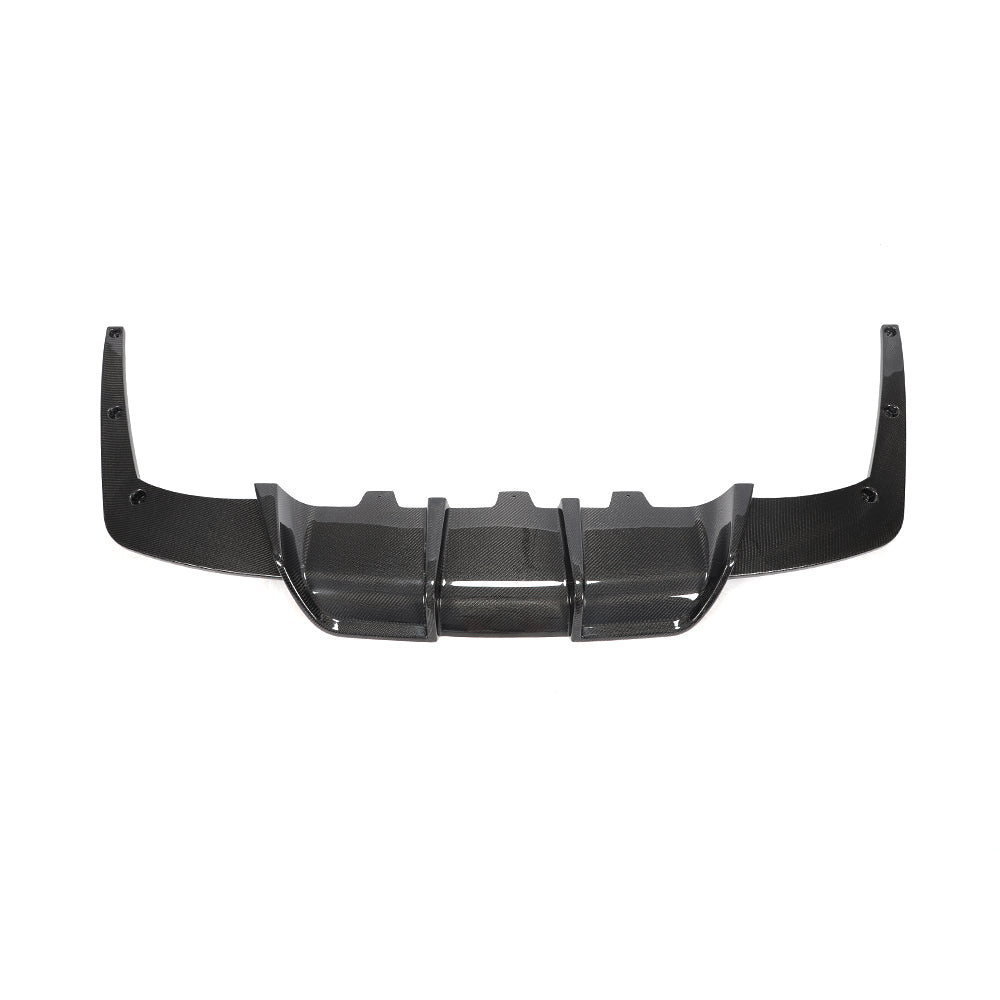 BMW M6 V-style carbon fiber rear diffuser full view