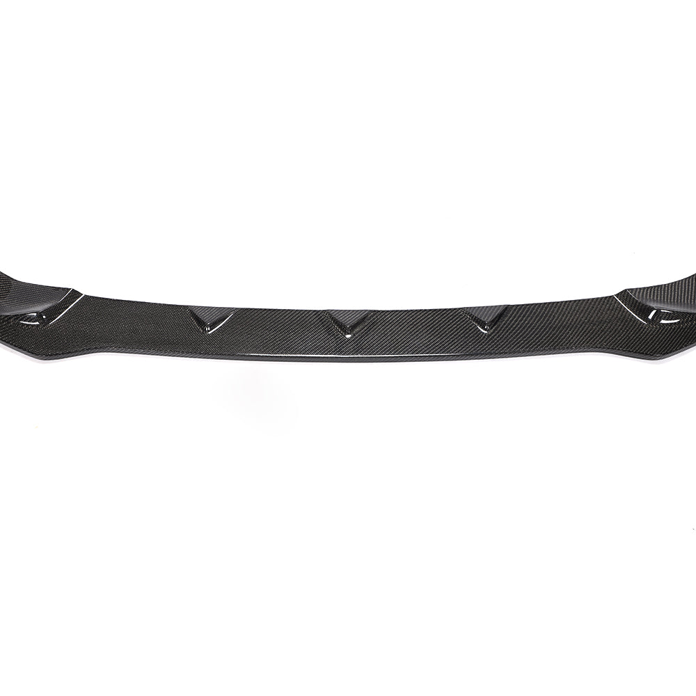 Audi A3 Sline carbon fiber front bumper lip center fin detail