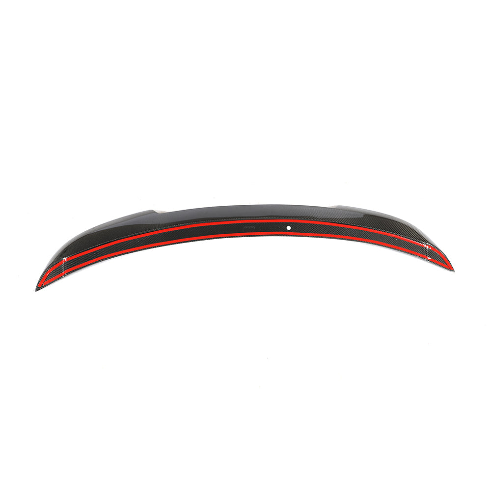 Ford Mustang rear trunk spoiler tape-on installation detail