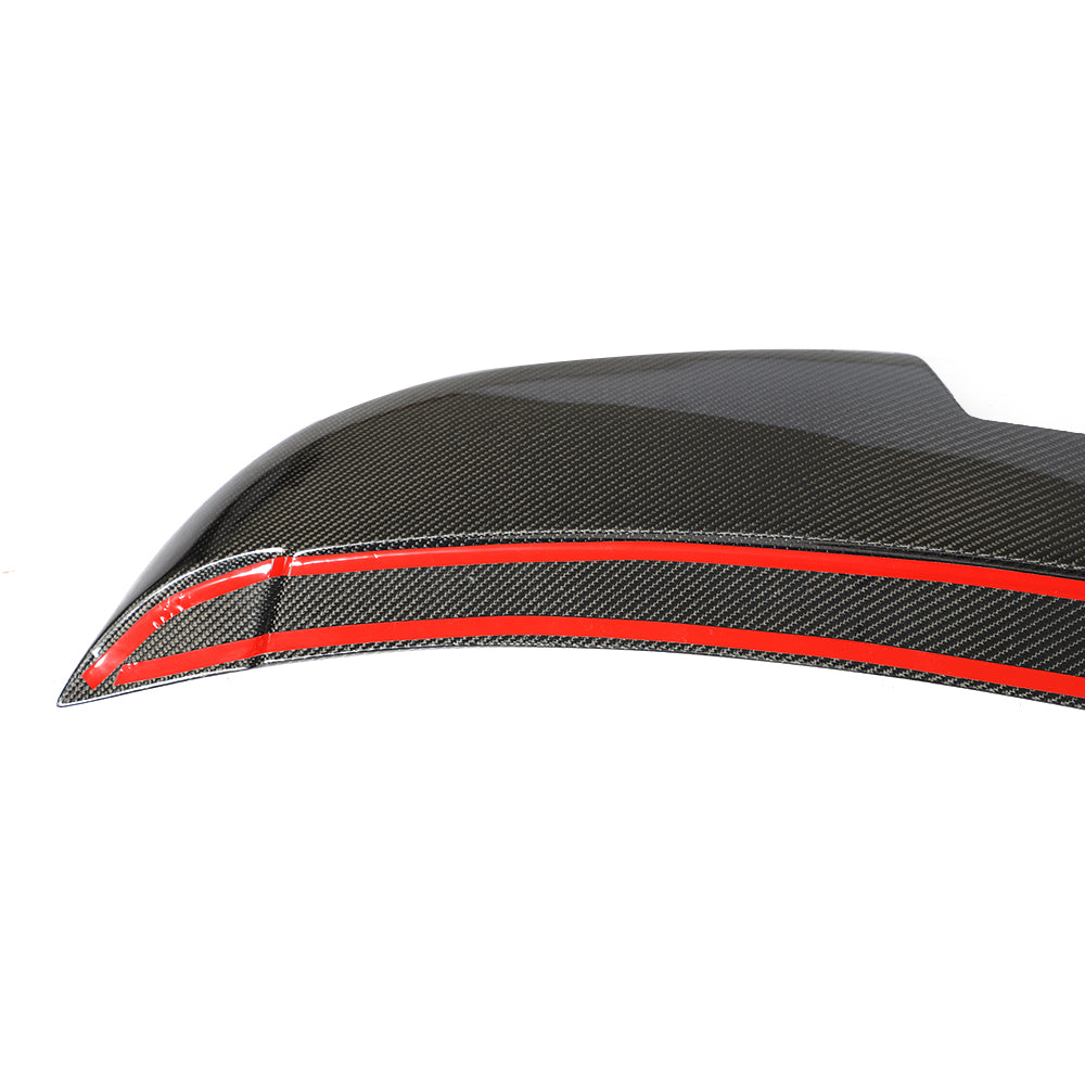 Ford Mustang rear trunk spoiler tape-on installation detail 3