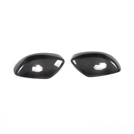 Infiniti G37 G25 G35 Mirror Covers Add-on Style Dry Carbon Fiber - www.ahacarbon.com