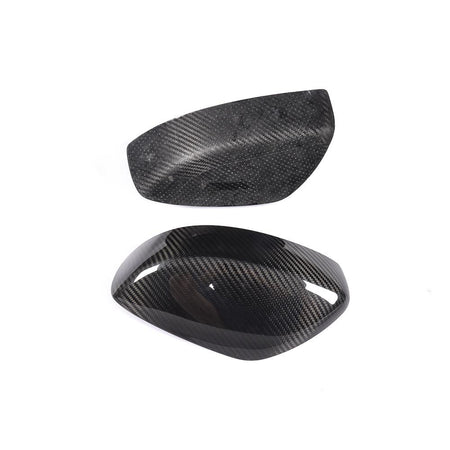 Infiniti G37 G25 G35 Mirror Covers Add-on Style Dry Carbon Fiber - www.ahacarbon.com