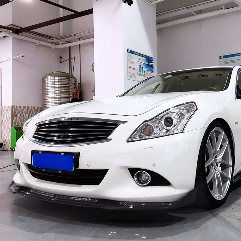 Infiniti G37 Sedan 2009-2013 Front Bumper Lip Carbon Fiber - www.ahacarbon.com