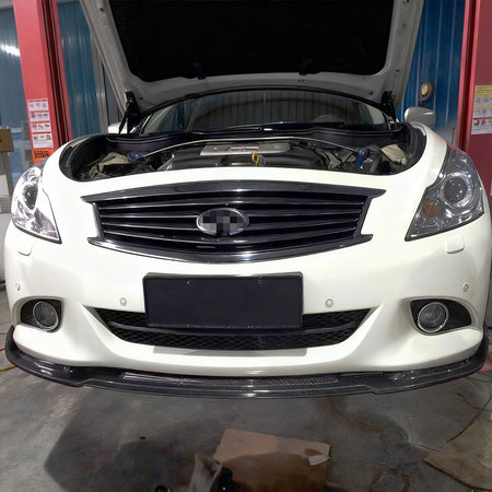 Infiniti G37 Sedan 2009-2013 Front Bumper Lip Carbon Fiber - www.ahacarbon.com
